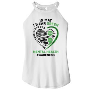 In May I Wear Green Mental Health Awareness Therapist Women's Perfect Tri Rocker Tank