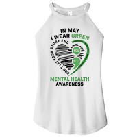 In May I Wear Green Mental Health Awareness Therapist Women's Perfect Tri Rocker Tank