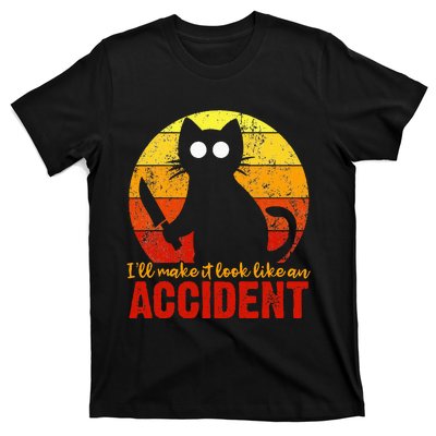 ILl Make It Look Like An Accident Halloween Gory Cat T-Shirt