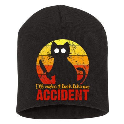 ILl Make It Look Like An Accident Halloween Gory Cat Short Acrylic Beanie