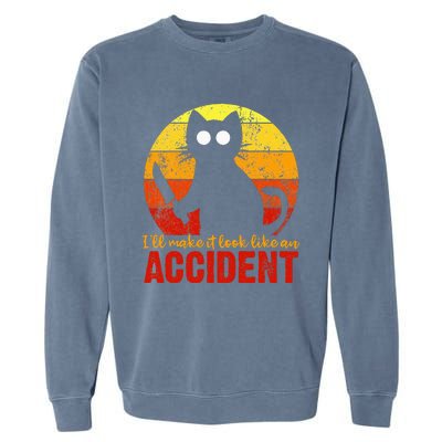 ILl Make It Look Like An Accident Halloween Gory Cat Garment-Dyed Sweatshirt