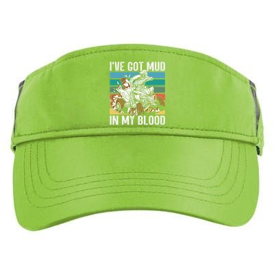 I've mud in my blood ATV dirt bike four wheeler funny quad Adult Drive Performance Visor