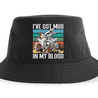 I've mud in my blood ATV dirt bike four wheeler funny quad Sustainable Bucket Hat