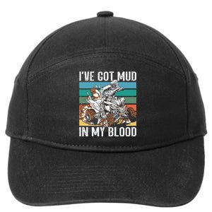 I've mud in my blood ATV dirt bike four wheeler funny quad 7-Panel Snapback Hat