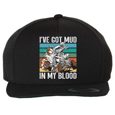 I've mud in my blood ATV dirt bike four wheeler funny quad Wool Snapback Cap