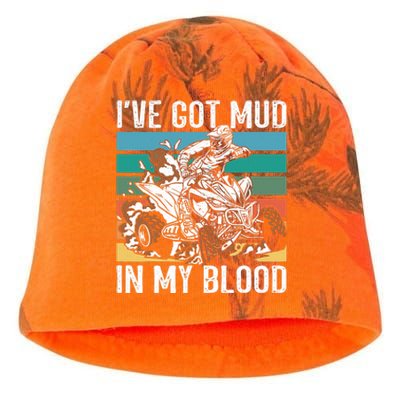 I've mud in my blood ATV dirt bike four wheeler funny quad Kati - Camo Knit Beanie