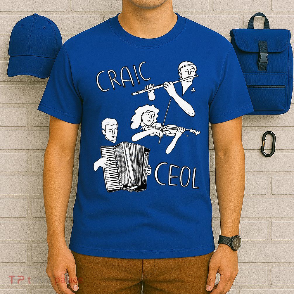 Ireland Musical Instruments, Traditional Irish Folk Music  T-Shirt