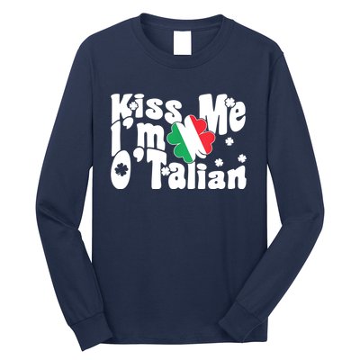 Iss Me I'm O'Talian Funny Italian St Patrick's Day Long Sleeve Shirt