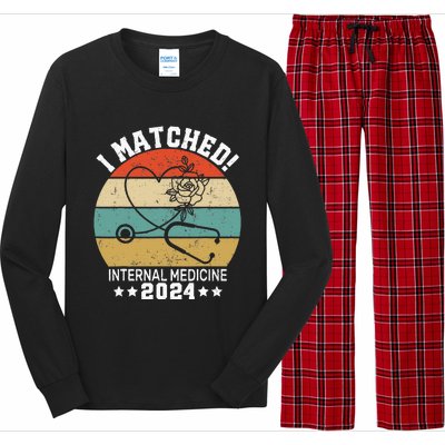 I Matched Internal Medicine 2024 Medical Resident Match Day Long Sleeve Pajama Set