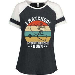 I Matched Internal Medicine 2024 Medical Resident Match Day Enza Ladies Jersey Colorblock Tee