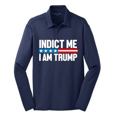 Indict Me I Am Trump Pro Trump 2024 Silk Touch Performance Long Sleeve Polo