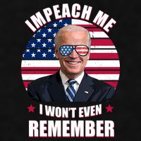 Impeach Me I Won't Even Remember Joe Biden American Flag Funny Ladies PosiCharge Tri-Blend Wicking Tank