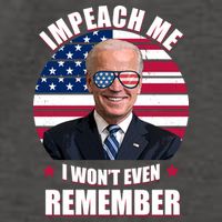 Impeach Me I Won't Even Remember Joe Biden American Flag Funny Vector Backpack
