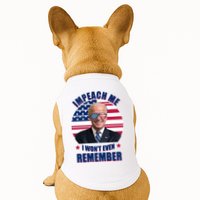 Impeach Me I Won't Even Remember Joe Biden American Flag Funny Doggie Tank