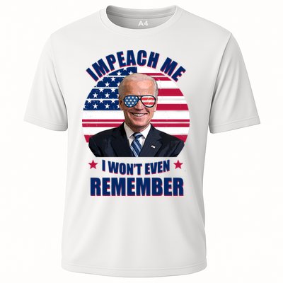 Impeach Me I Won't Even Remember Joe Biden American Flag Funny Performance Shirt