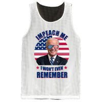 Impeach Me I Won't Even Remember Joe Biden American Flag Funny Mesh Reversible Basketball Jersey Tank