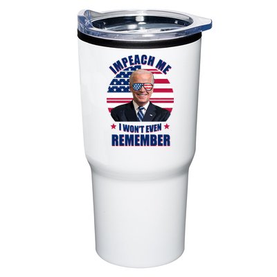Impeach Me I Won't Even Remember Joe Biden American Flag Funny Tumbler