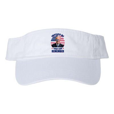 Impeach Me I Won't Even Remember Joe Biden American Flag Funny Visor