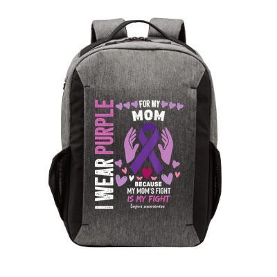 In May I Wear Purple For My Mom Lupus Awareness Lupus Fighter Lupus Supporter Vector Backpack