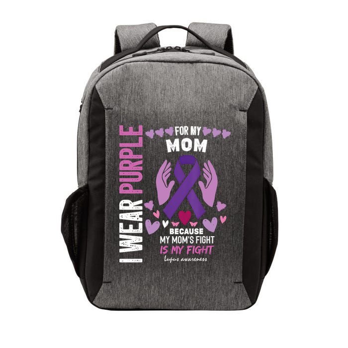 In May I Wear Purple For My Mom Lupus Awareness Lupus Fighter Lupus Supporter Vector Backpack