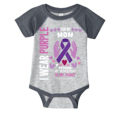 In May I Wear Purple For My Mom Lupus Awareness Lupus Fighter Lupus Supporter Infant Baby Jersey Bodysuit