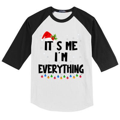 Its Me IM Everything I Have Everything I Want For Christmas Kids Colorblock Raglan Jersey