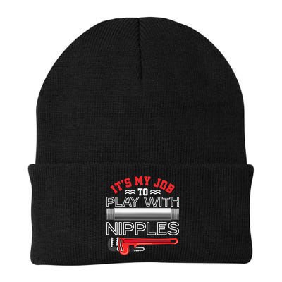 It's My Job To Play With Nipples Funny Plumbing Service Beanie