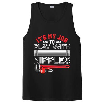 It's My Job To Play With Nipples Funny Plumbing Service PosiCharge Competitor Tank
