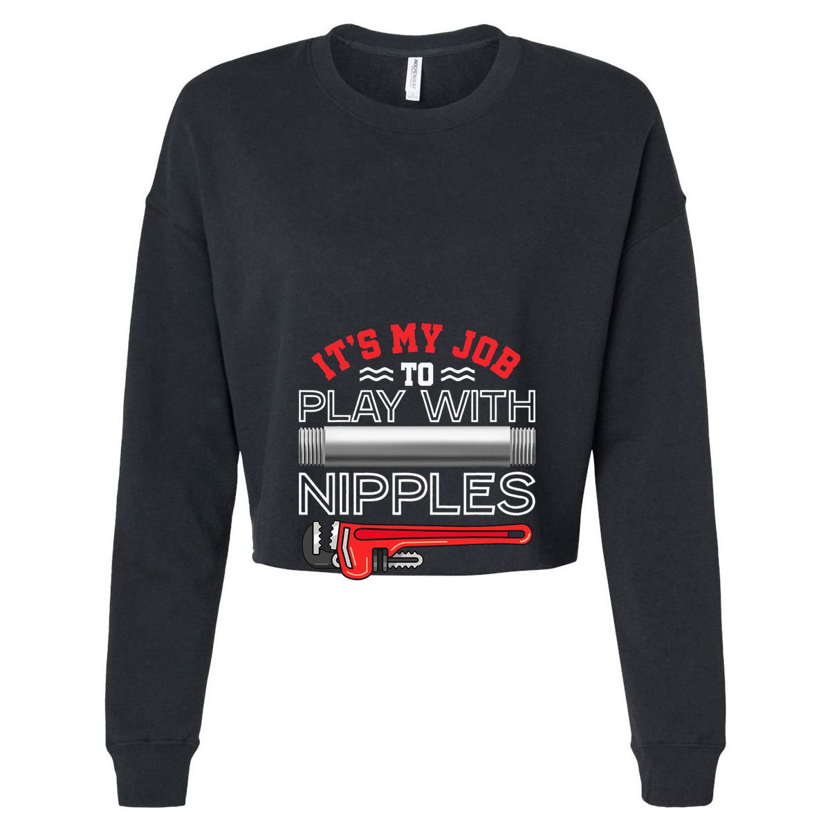It's My Job To Play With Nipples Funny Plumbing Service Kids Hoodie