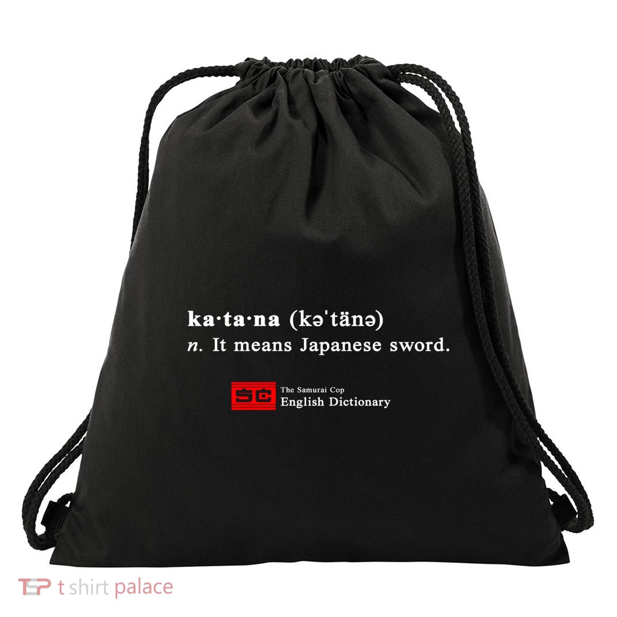 It Means Japanese Sword Drawstring Bag