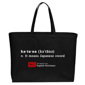 It Means Japanese Sword Cotton Canvas Jumbo Tote