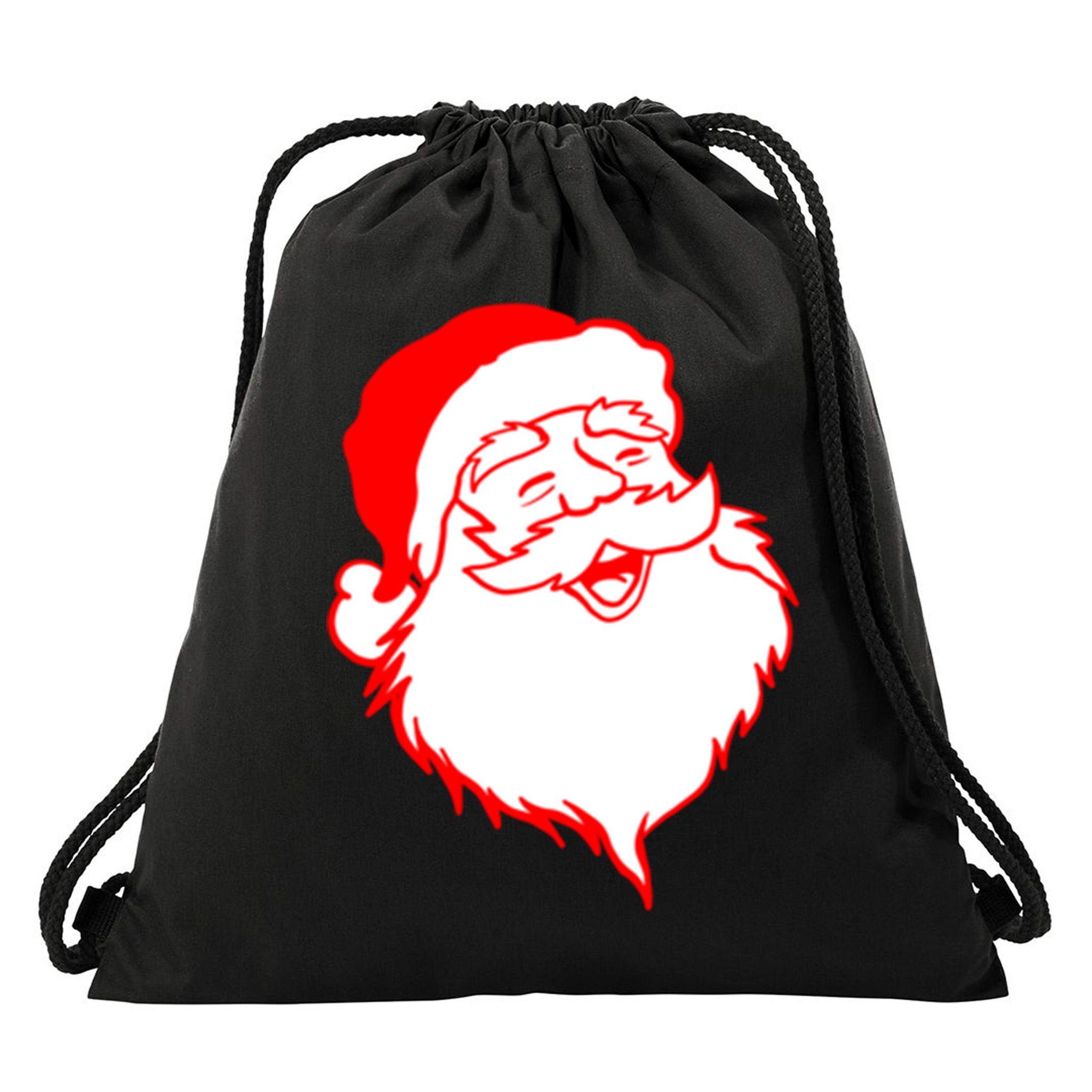 In My Jolly Era Merry Christmas Retro Santa Claus Gift Drawstring Bag