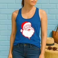In My Jolly Era Merry Christmas Retro Santa Claus Gift Womens Tank Top