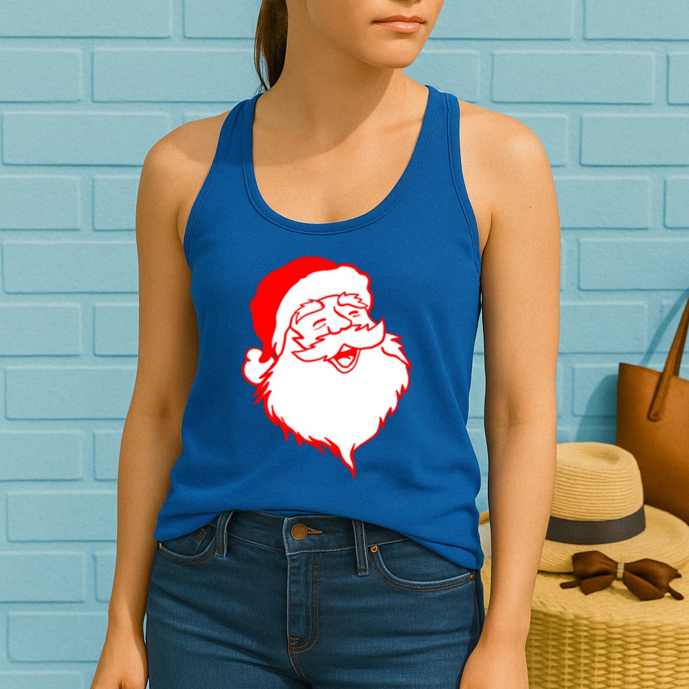 In My Jolly Era Merry Christmas Retro Santa Claus Gift Womens Tank Top