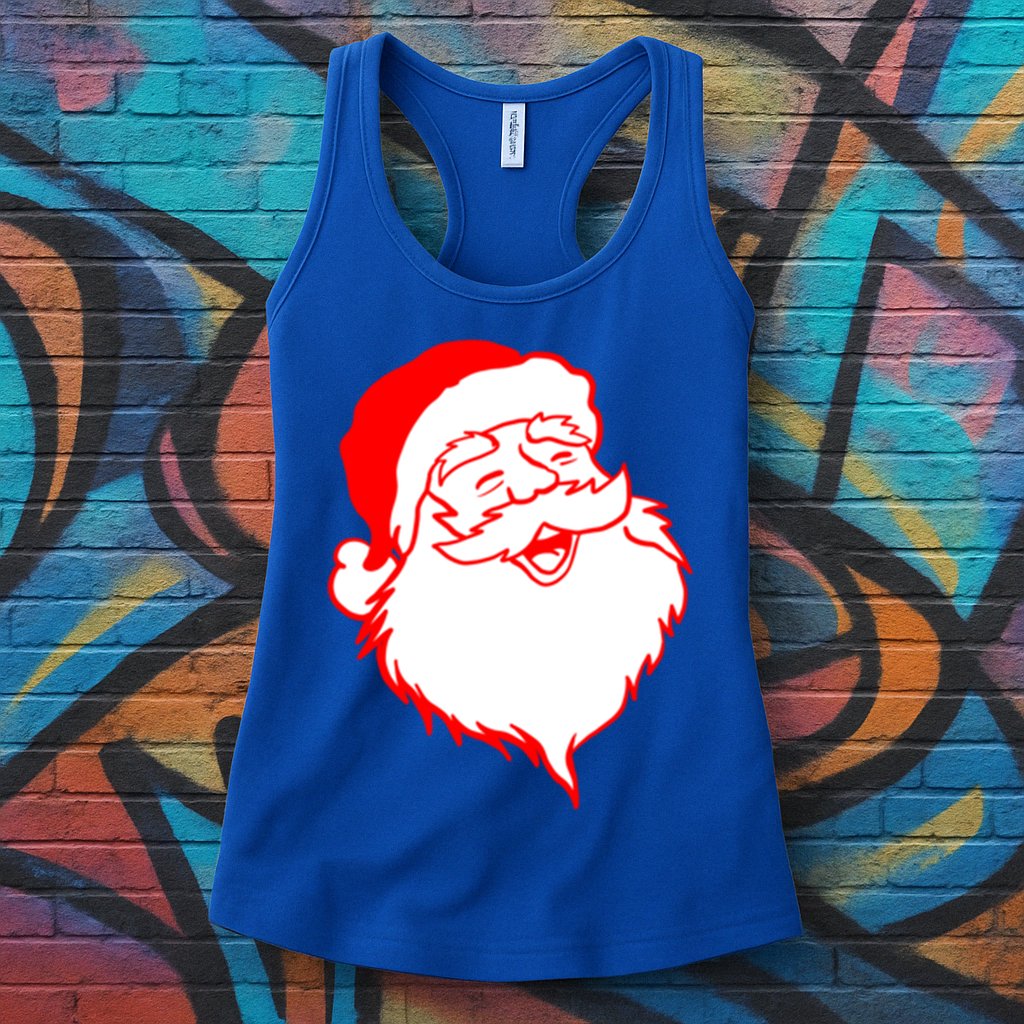 In My Jolly Era Merry Christmas Retro Santa Claus Gift Womens Tank Top
