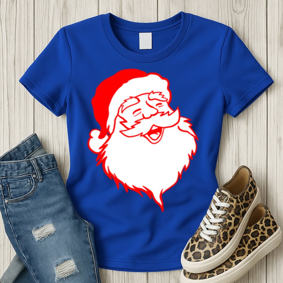 In My Jolly Era Merry Christmas Retro Santa Claus Gift Womens T-Shirt