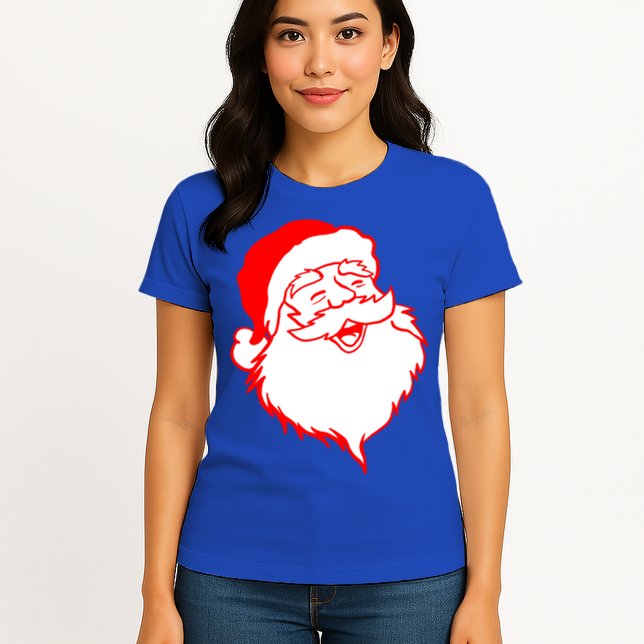 In My Jolly Era Merry Christmas Retro Santa Claus Gift Womens T-Shirt