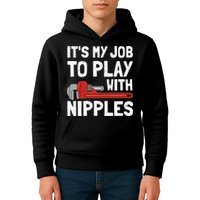 It's My Job To Play With Plumber Nipples Kids Hoodie