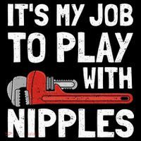 It's My Job To Play With Plumber Nipples Zip Tote Bag