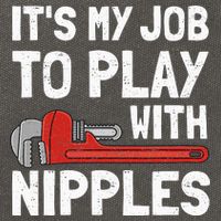 It's My Job To Play With Plumber Nipples Cotton Canvas Backpack
