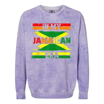 In My Jamaican Era Independence Jamaica Day Jamaican Flag Colorblast Crewneck Sweatshirt