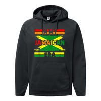 In My Jamaican Era Independence Jamaica Day Jamaican Flag Performance Fleece Hoodie