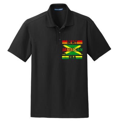 In My Jamaican Era Independence Jamaica Day Jamaican Flag Dry Zone Grid Polo