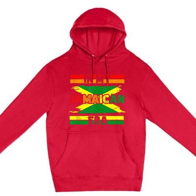 In My Jamaican Era Independence Jamaica Day Jamaican Flag Premium Pullover Hoodie