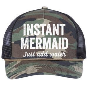 Instant Mermaid Just Add Water Meaningful Gift Retro Rope Trucker Hat Cap