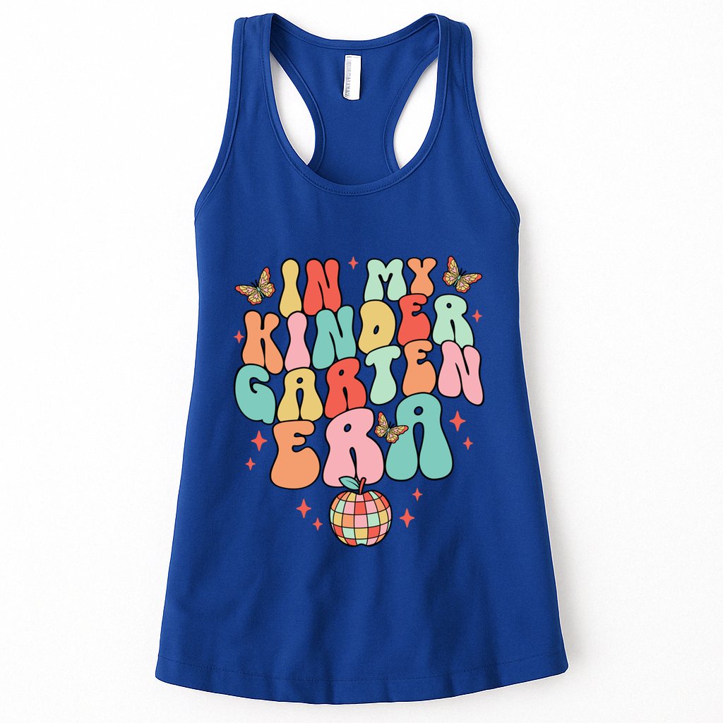 In My Kindergarten Era Kindergarten Teacher Groovy Christmas Cool Gift Womens Tank Top
