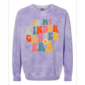 In My Kindergarten Teacher Era Shirts Kinder Groovy Retro Colorblast Crewneck Sweatshirt