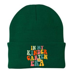 In My Kindergarten Teacher Era Shirts Kinder Groovy Retro Knit Cap Winter Beanie