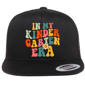 In My Kindergarten Teacher Era Shirts Kinder Groovy Retro Flat Bill Trucker Hat