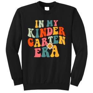 In My Kindergarten Teacher Era Shirts Kinder Groovy Retro Tall Sweatshirt